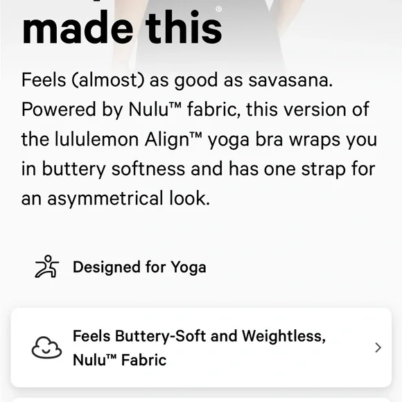 lululemon asymmetrical bra in lip gloss size 10 $35. - Picture 3 of 5